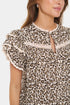 Saint Tropez Kirby Blouse Creme Leopard Strokes
