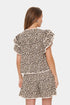 Saint Tropez Kirby Blouse Creme Leopard Strokes