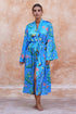 Night Peacock Satin Robe