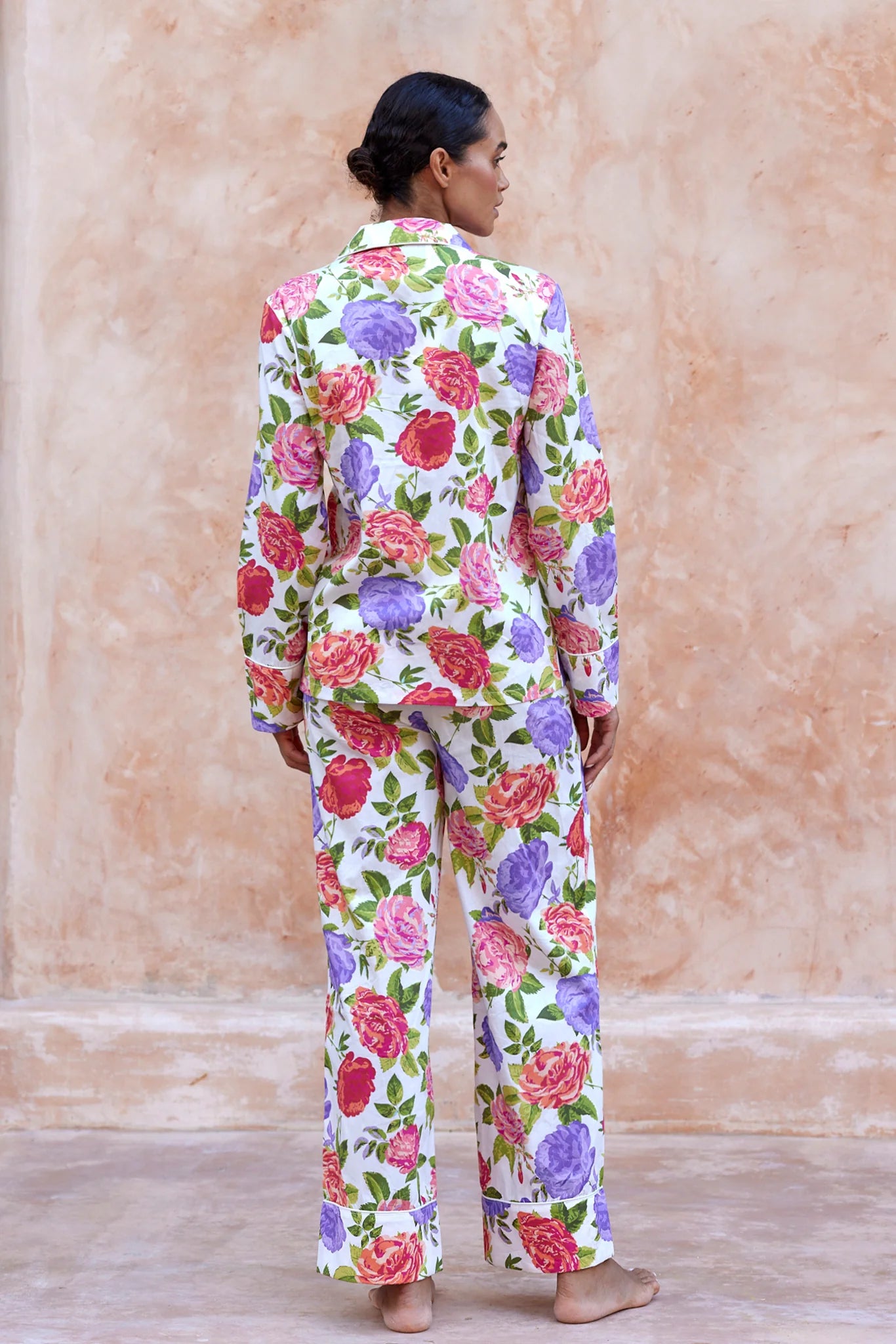 Night Rose Cotton Trouser Pyjama Set