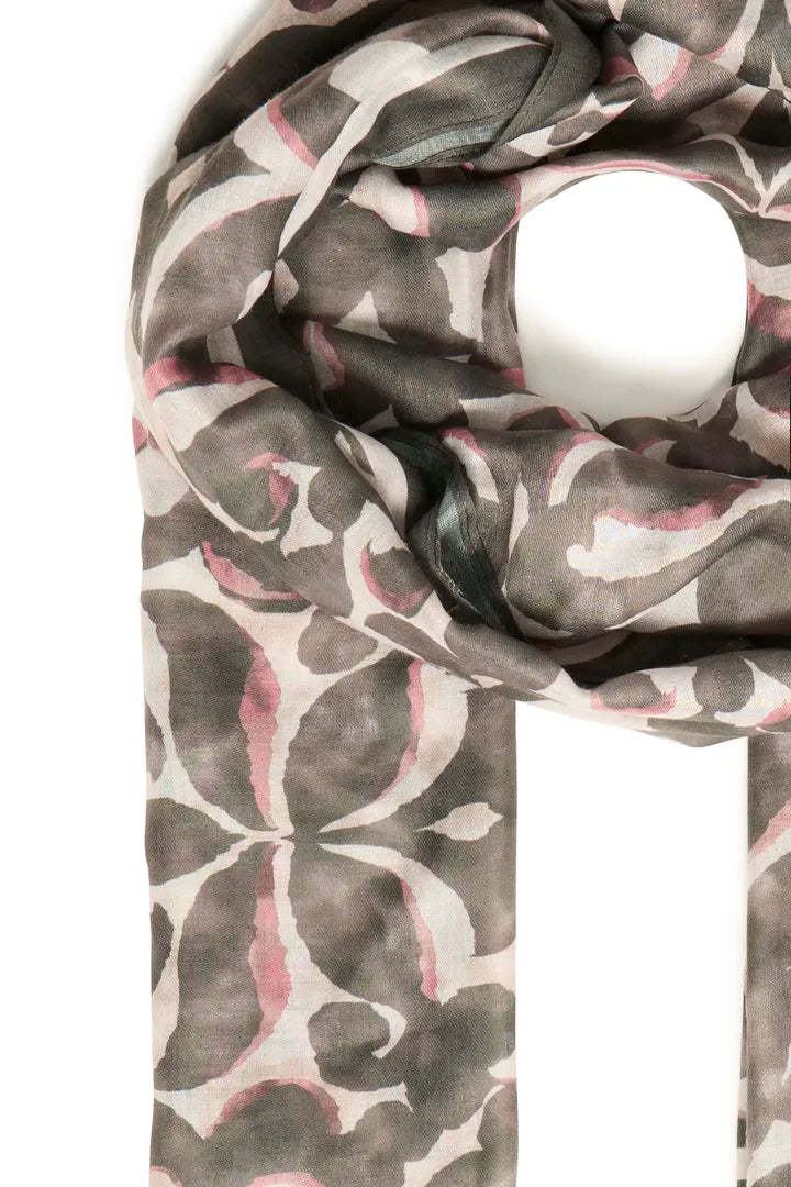 Fransa Sanni Scarf Boho Bloom Smokey Olive