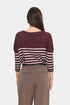 Saint Tropez Mila R-Neck Pullover Decadent Chocolate Fog Stripe