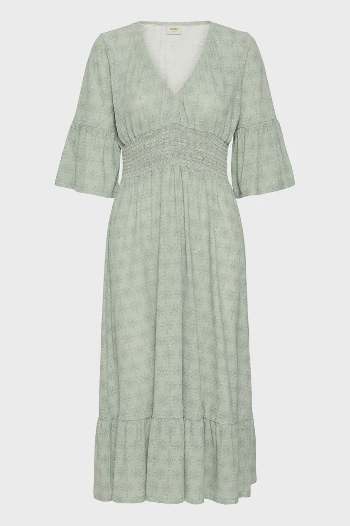 Fransa Sania Dress Iceberg Green Art