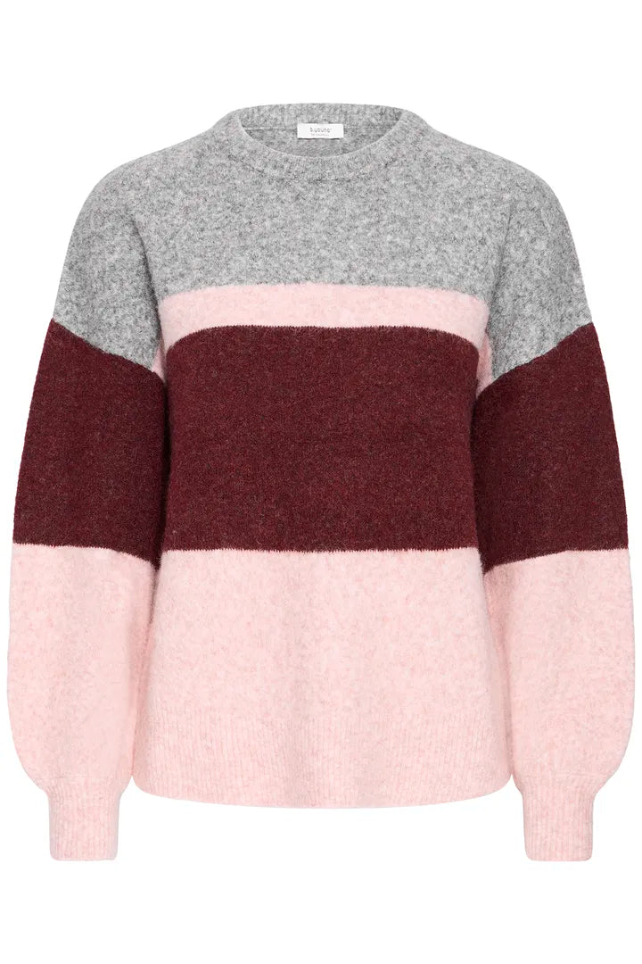 b.young Omea O-Neck Jumper Port Royale Mix