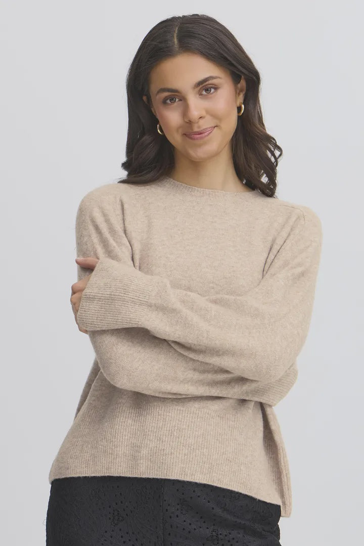 Fransa Noah Pullover Desert Taupe Melange