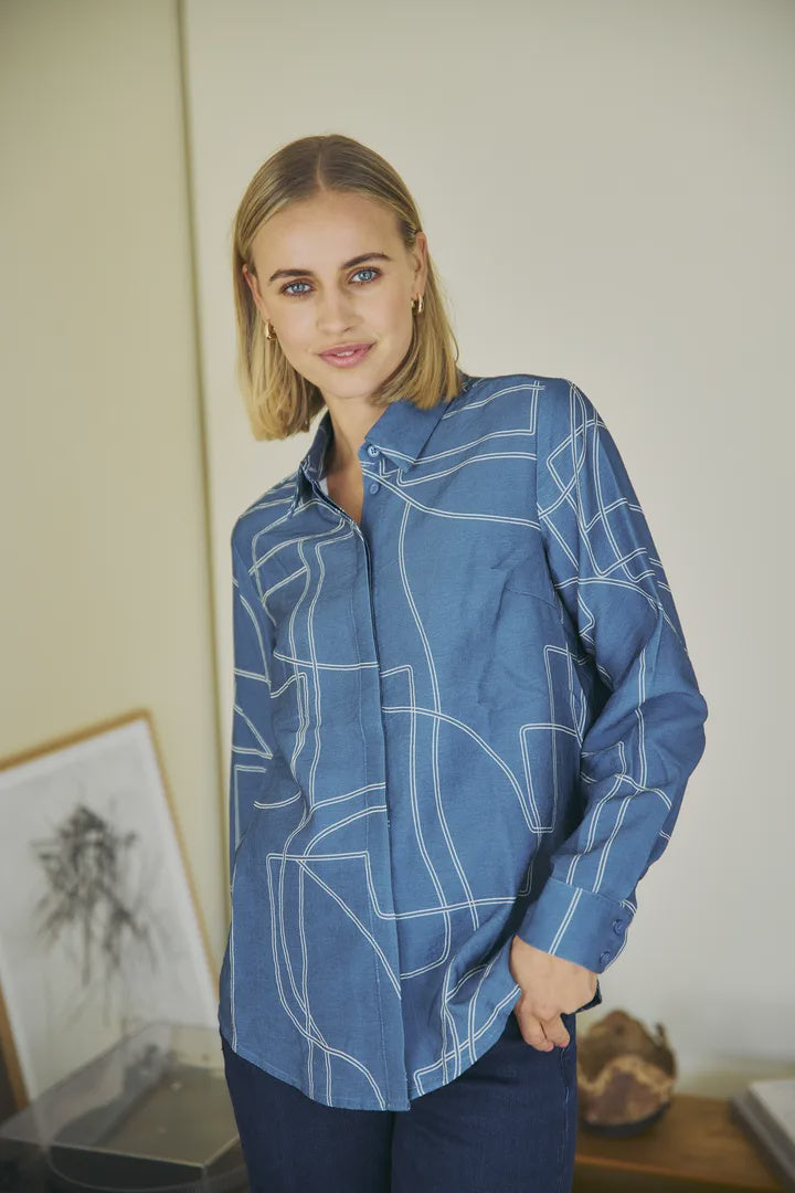 Fransa Daphnne Shirt Bering Sea Art