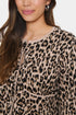 Saint Tropez Lydia Cardigan Black Leopard Jacquard