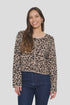 Saint Tropez Lydia Cardigan Black Leopard Jacquard