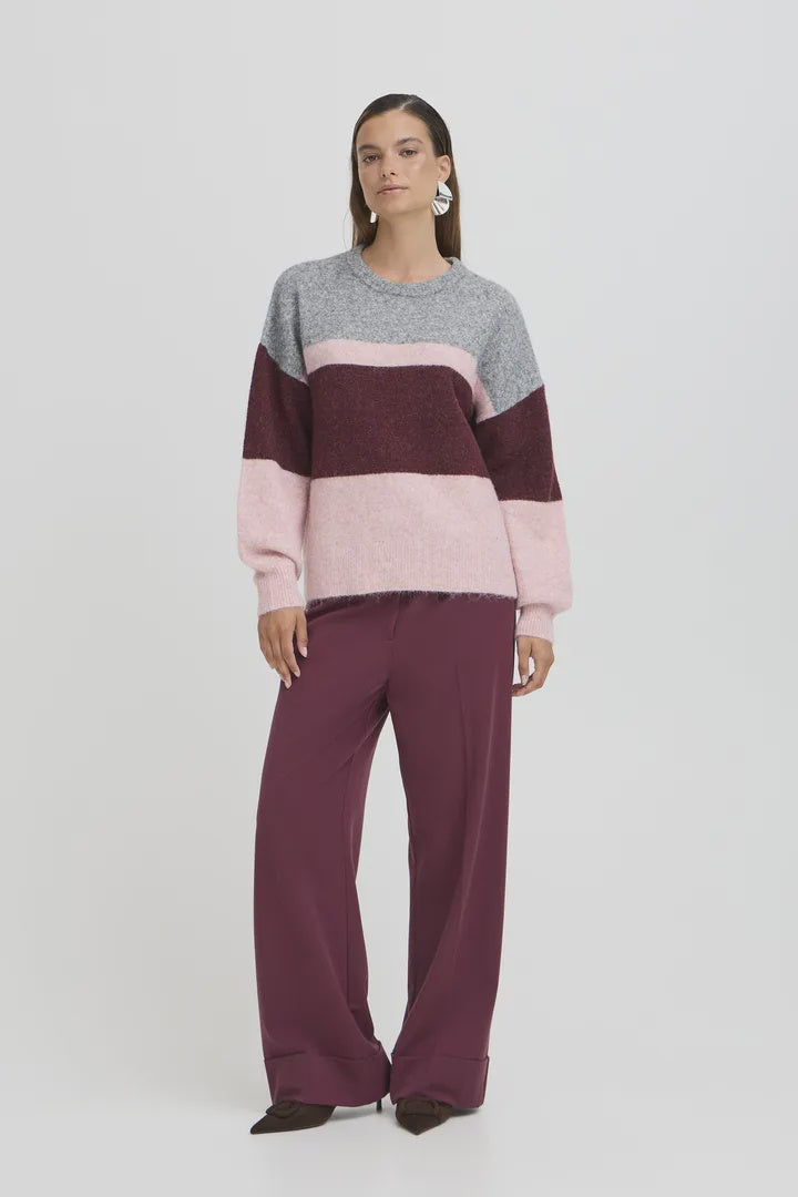 b.young Omea O-Neck Jumper Port Royale Mix