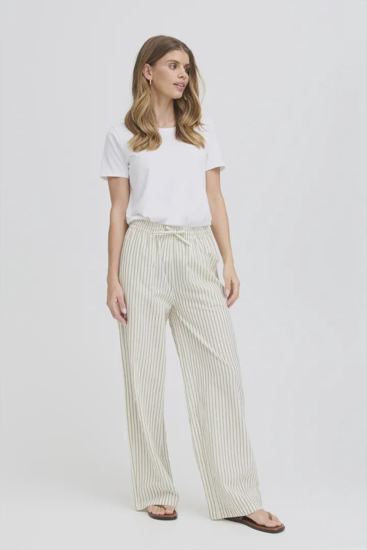 Fransa Bonnie Trousers Cashmere Blue Art