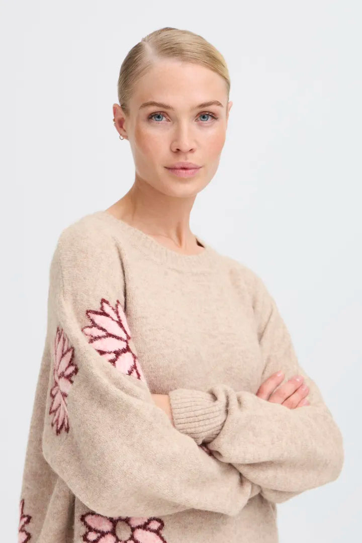 b.young Omea Jumper Cement Mix