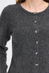 Fansa Noah Cardigan Charcoal Grey Melange