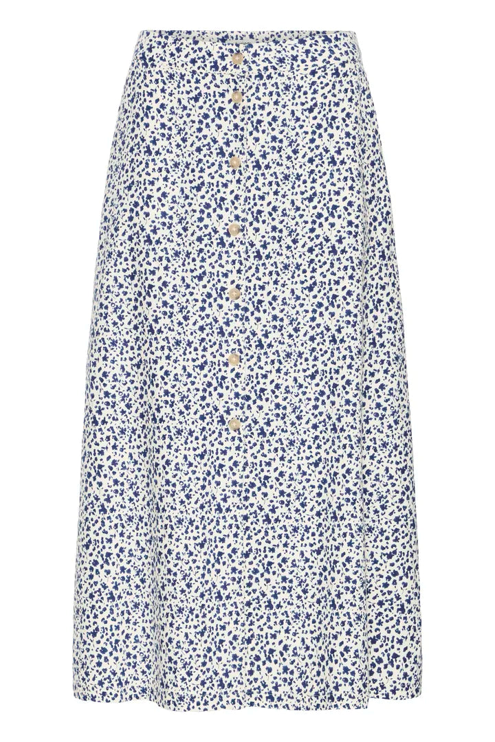 b.young Falakka Button Skirt Medieval Blue Flower