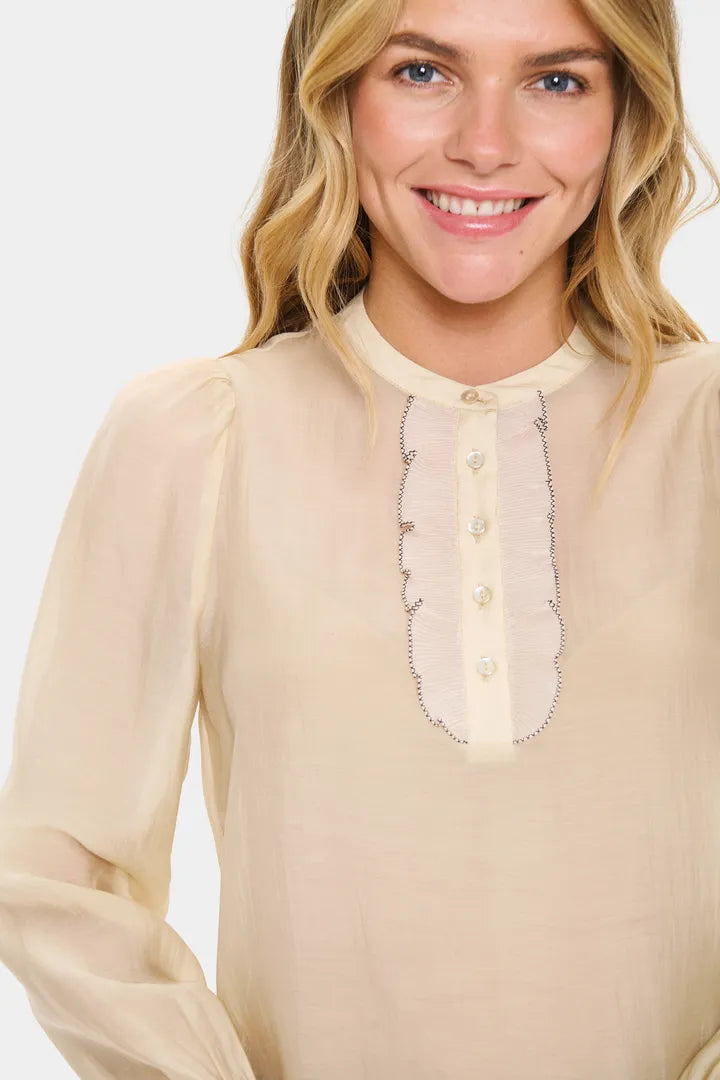 Saint Tropez Magdalena Shirt Brown Rice