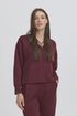 b.young Pusti V-Neck Cropped Blouse Port Royale
