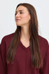 b.young Pusti V-Neck Cropped Blouse Port Royale
