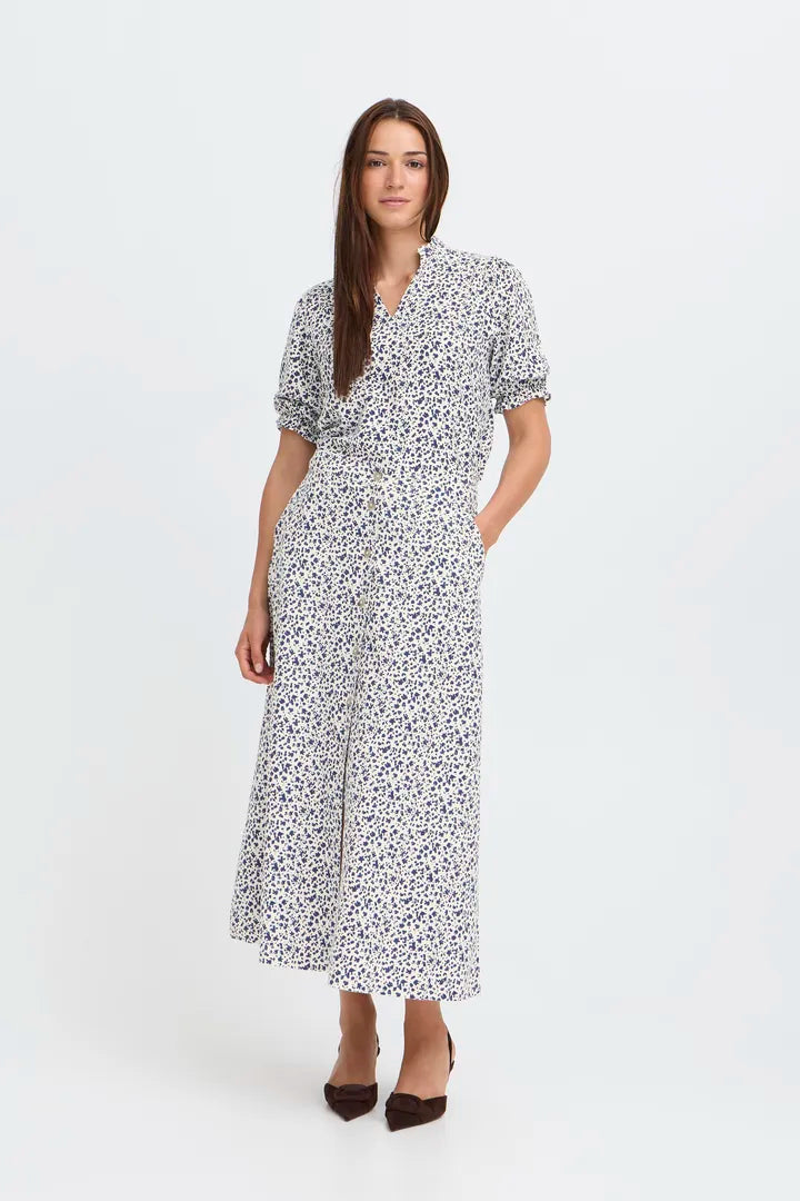 b.young Falakka Button Skirt Medieval Blue Flower