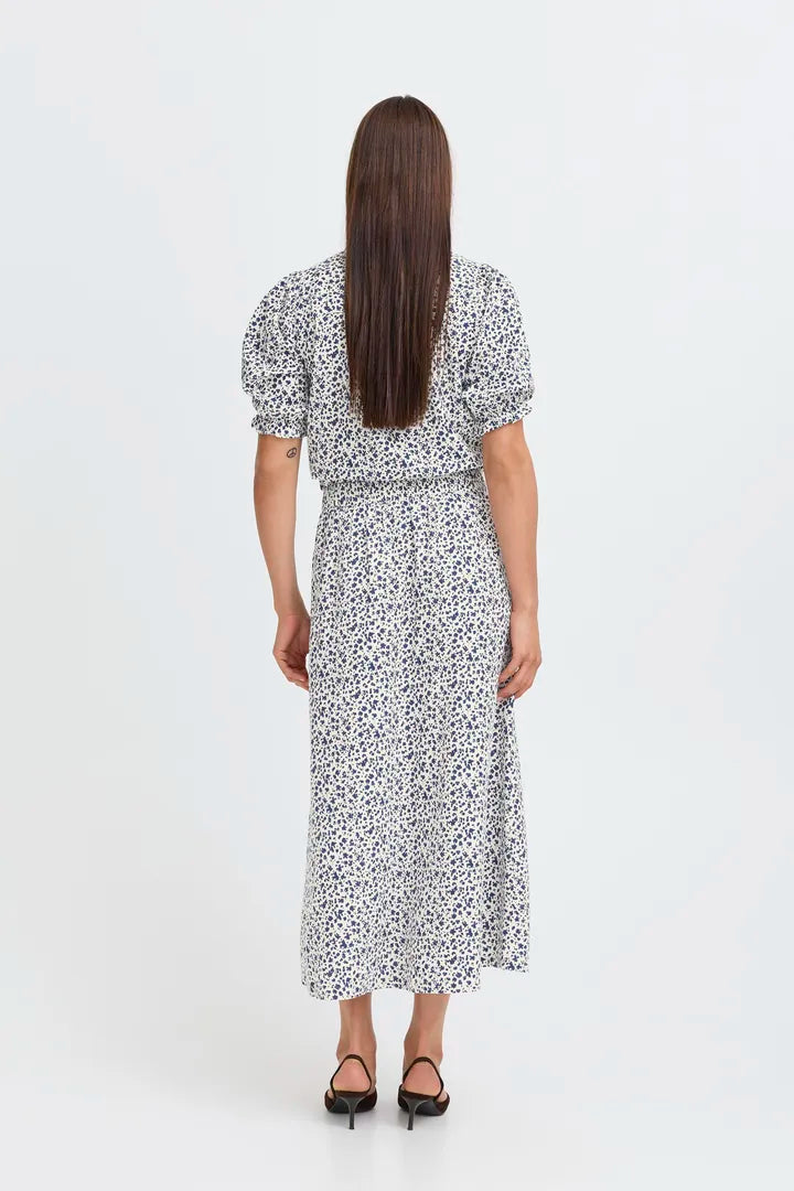 b.young Falakka Button Skirt Medieval Blue Flower