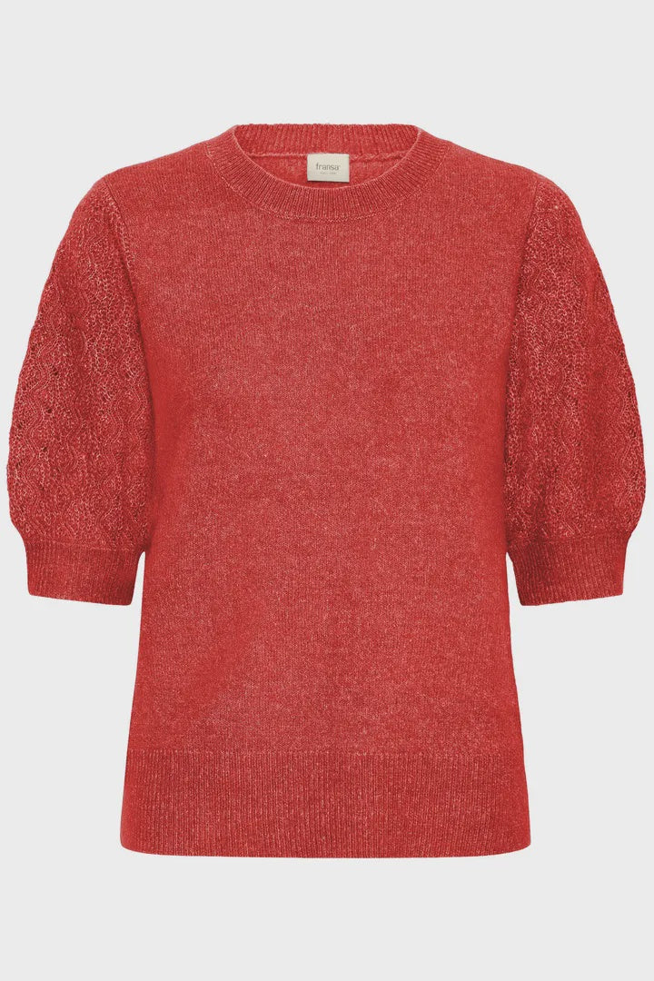 Fransa Kanva Jumper Mars Red Melange