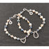 Freshwater Pearl Diamond Heart/Teardrop Bracelet