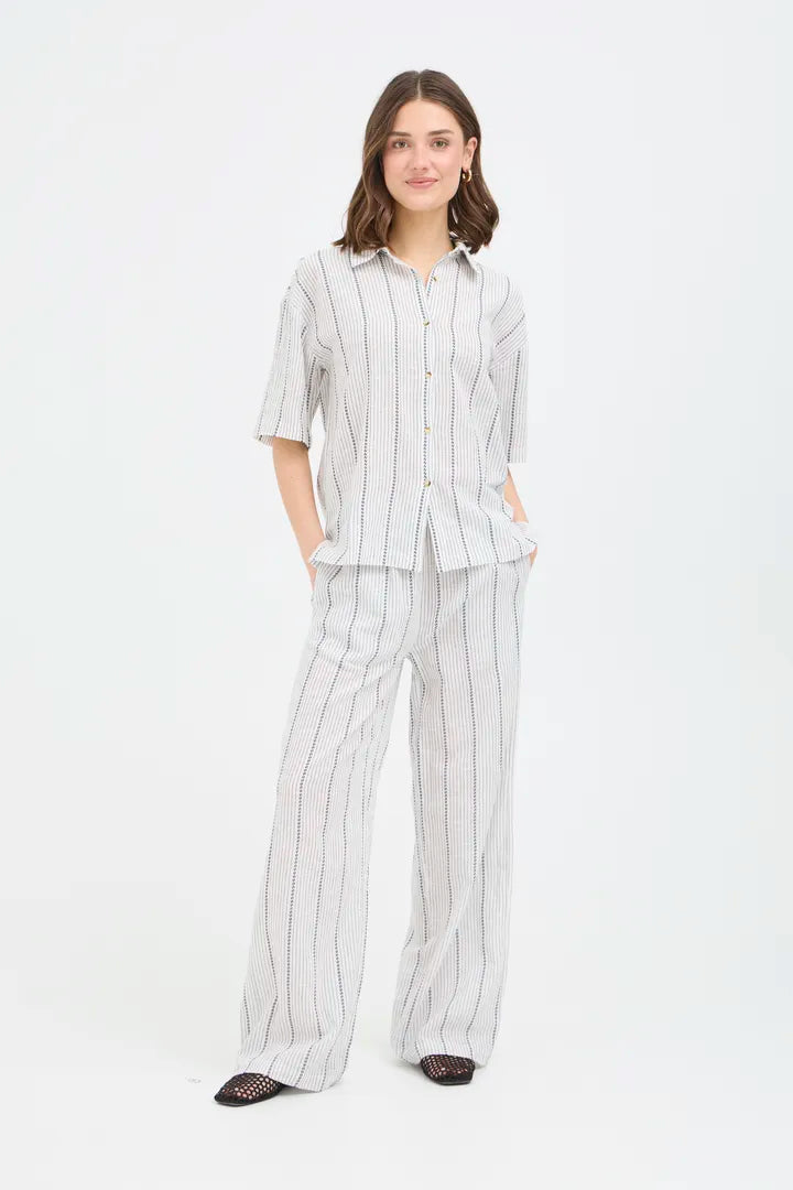 Fransa Bonnie Shirt White Art
