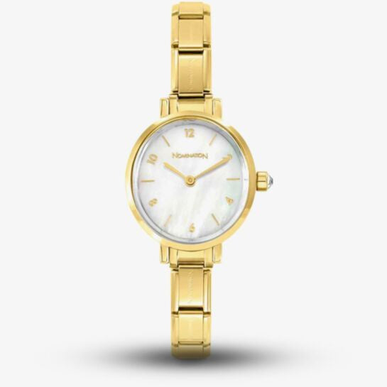 Nomination Gold Mother Of Pearl Oval Watch