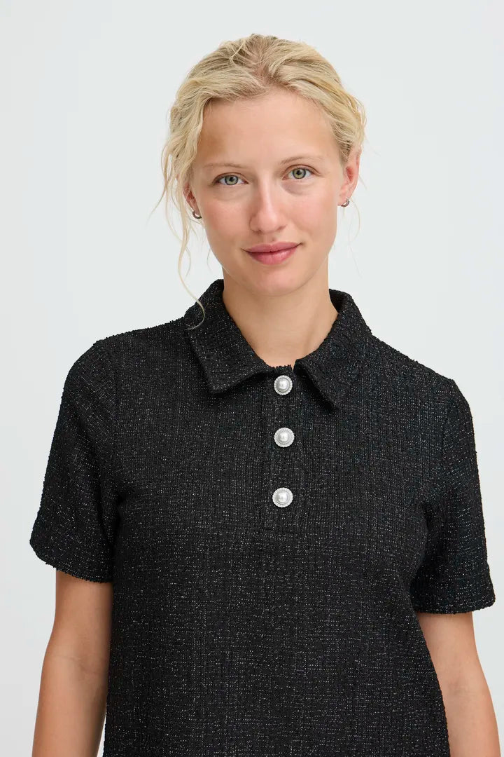 b.young Panthea Short Dress True Black