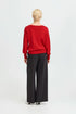 b.young Mobbe Boatneck Jumper Barbados Cherry