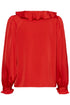 b.young Flair Frill Blouse Barbados Cherry