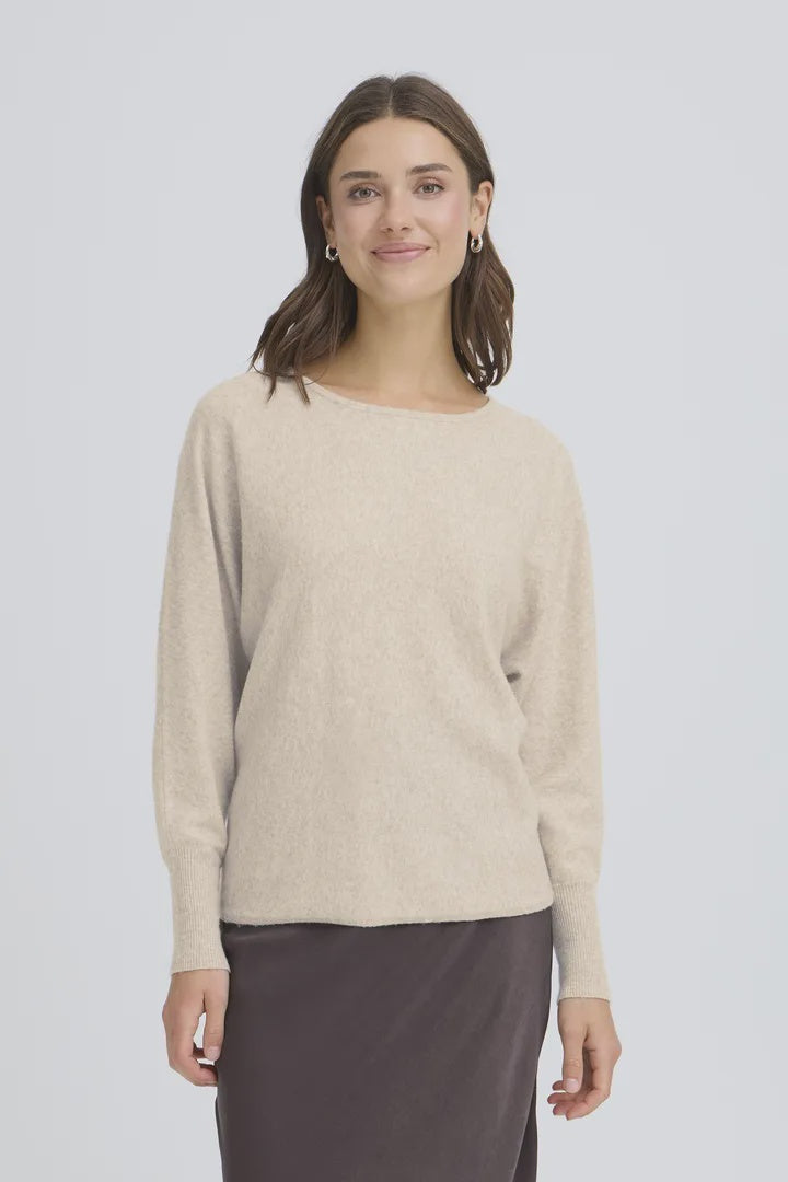 Fransa Romina Jumper Oatmeal Melange
