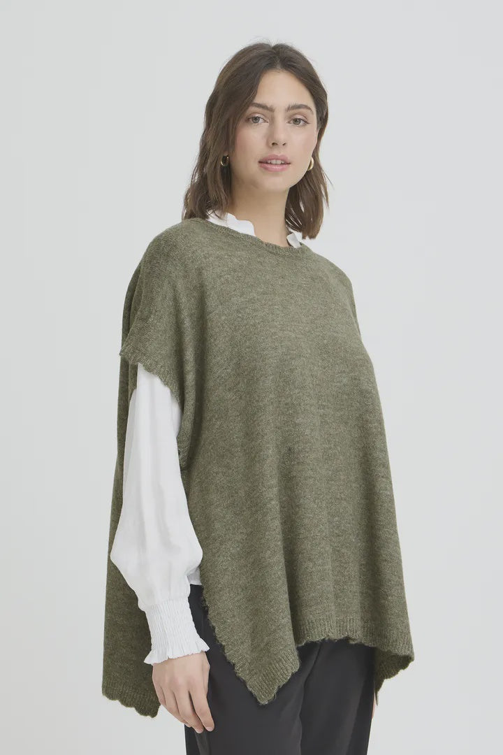 Fransa Elise Poncho Smokey Olive