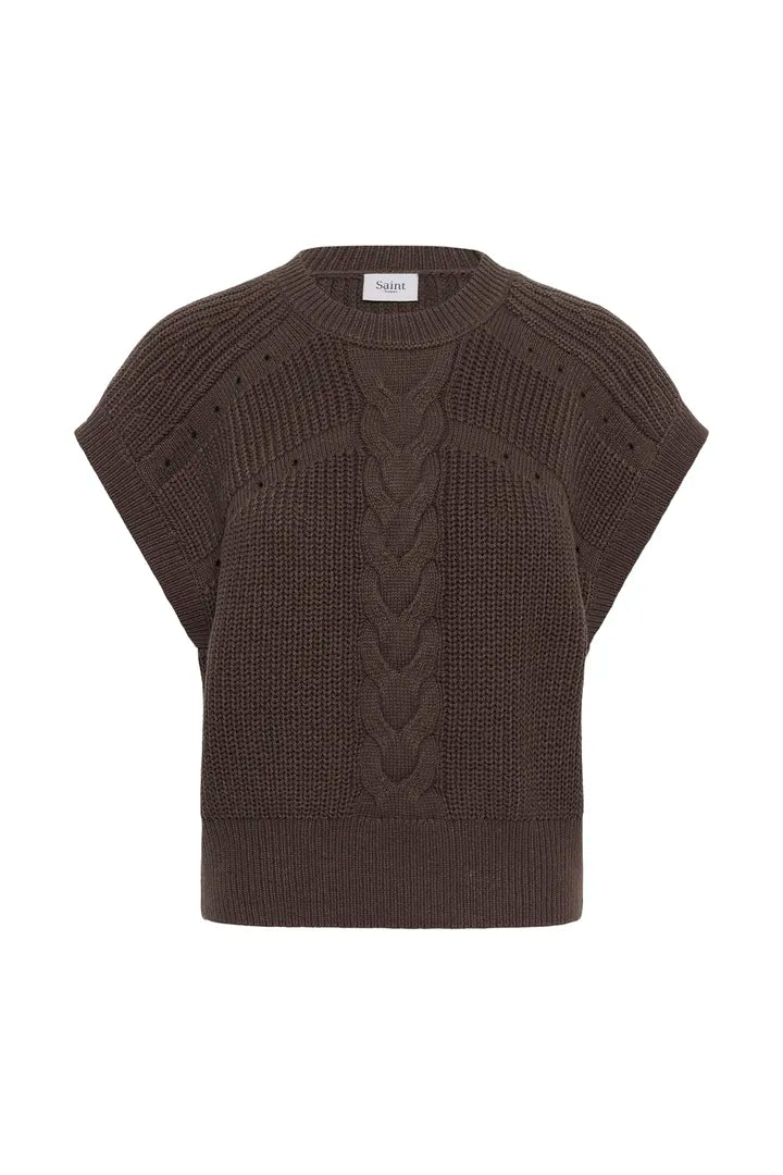 Saint Tropez Trune Vest Chocolate Brown