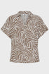 b.young Falakka Cap Sleeve Shirt Woodsmoke Animal