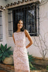 b.young Soraya Top Floral Parfait Pink Mesh