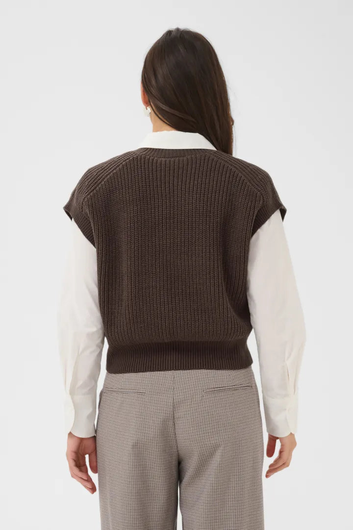 Saint Tropez Trune Vest Chocolate Brown