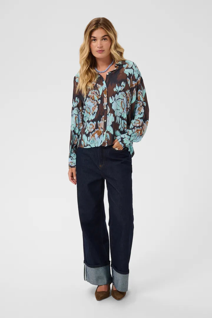 Saint Tropez Vega Shirt Nightsky Shaded Flowers