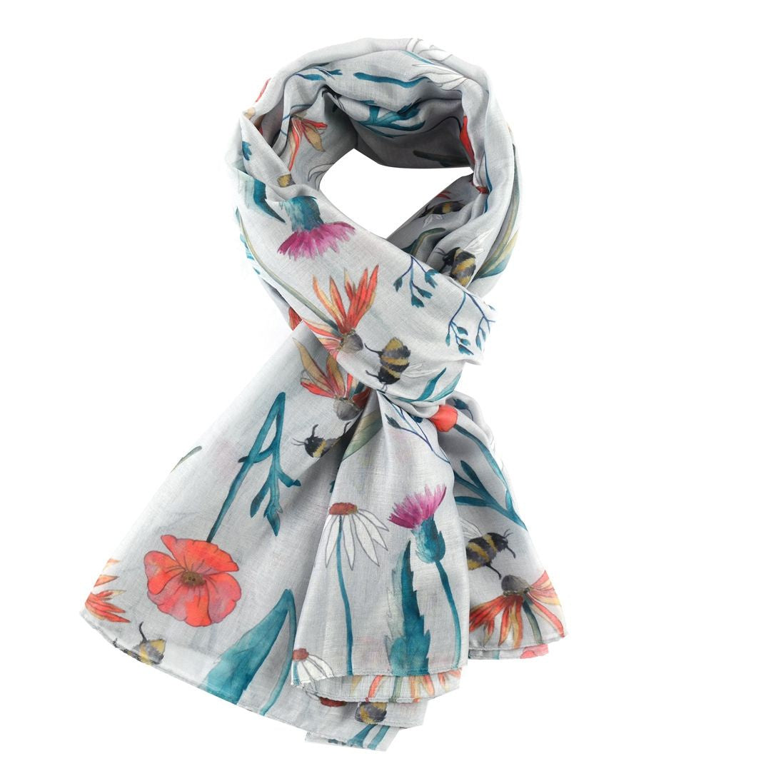 Pure Fashions Meadow Scarf Silver