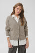 Saint Tropez Nova V-Neck Cardigan Savannah Tan Melange