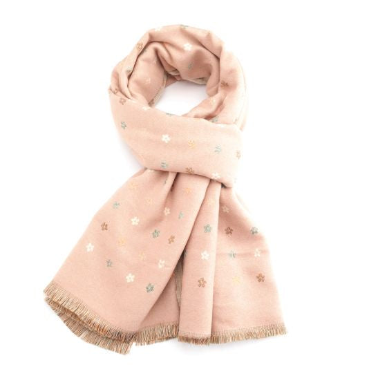 Pure Fashions Tiny Flowers Scarf Pink