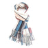 Pure Fashions Rectangles Scarf Blue