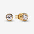 Pandora Era Bezel 14k Gold Lab-grown Diamond Earrings 0.30 Carat