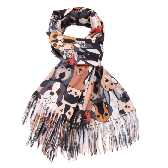 Pure Fashions Dog Scarf Black