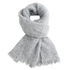 Pure Fashions Plain Teddy Wool Scarf Silver
