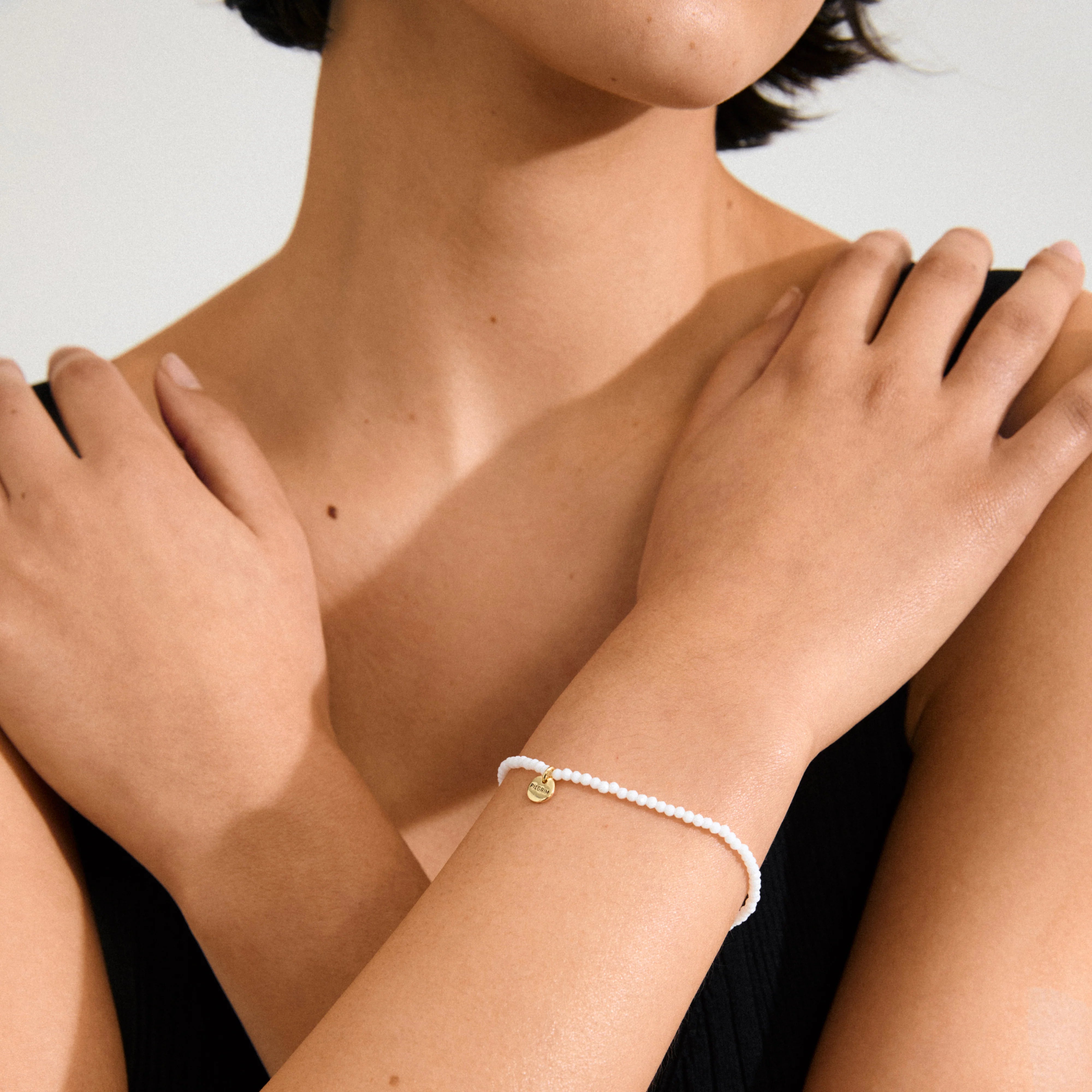 Pilgrim Indie Bracelet White Gold-Plated