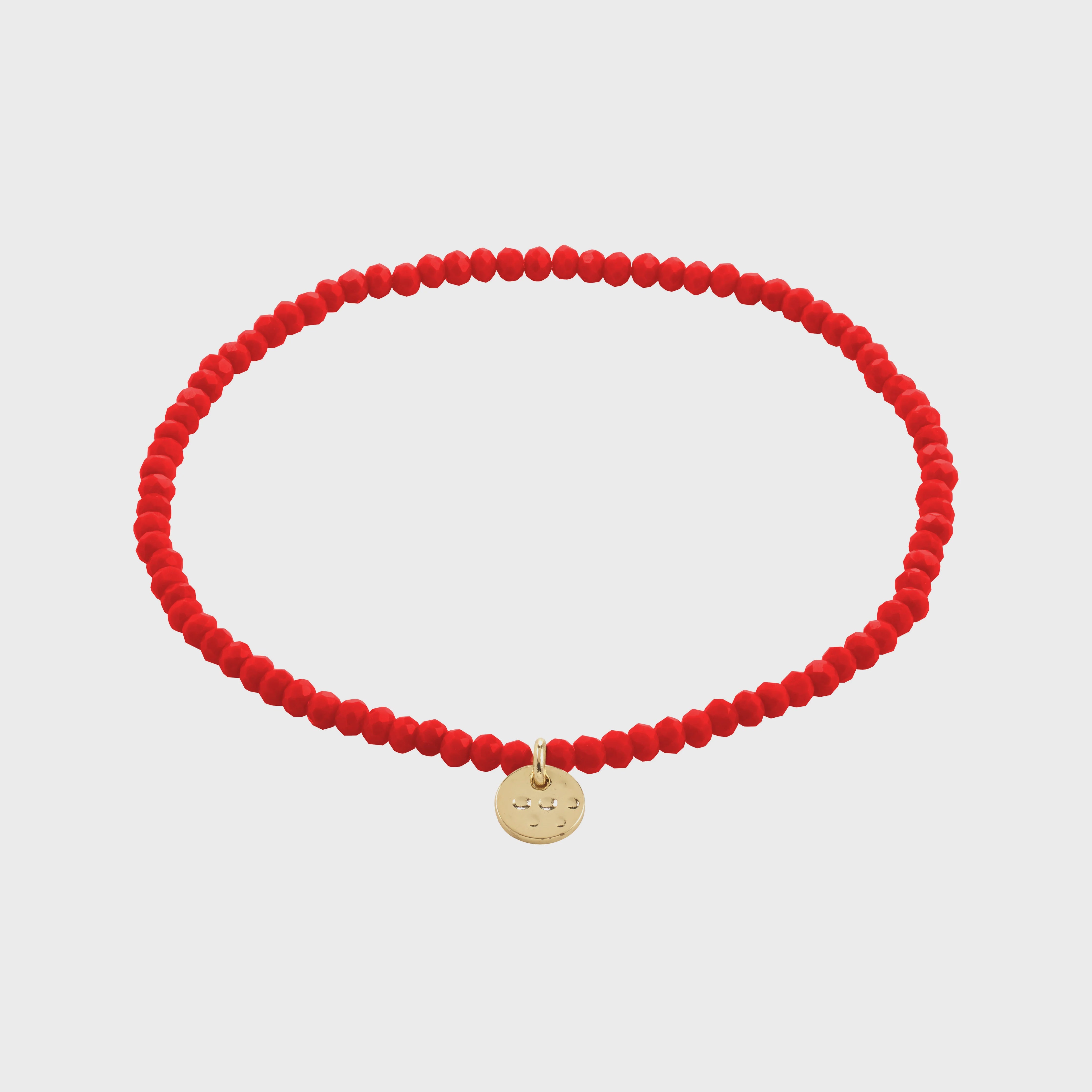 Pilgrim Indie Bracelet Red Gold-Plated