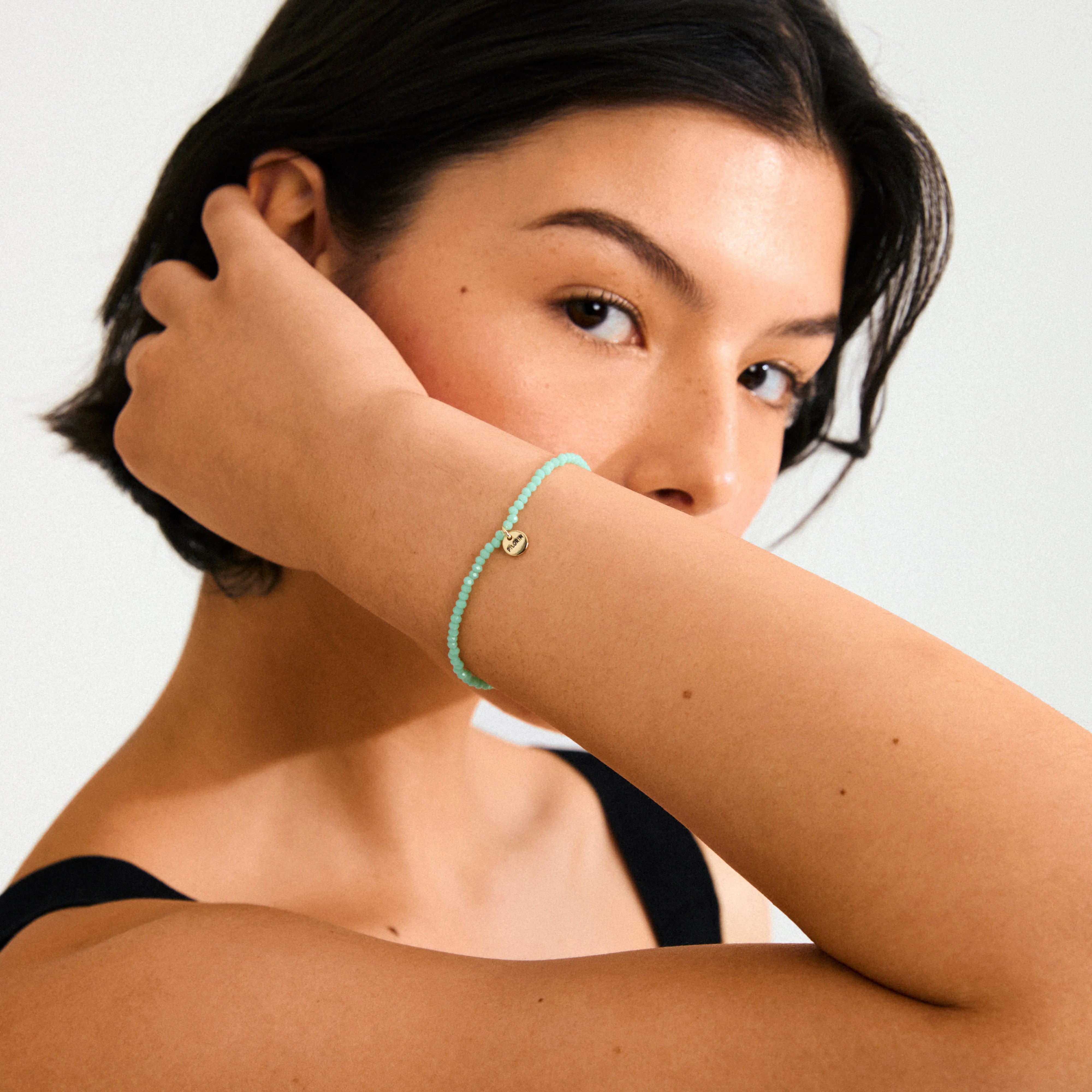 Pilgrim Indie Bracelet Mint Green Gold-Plated