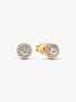 Pandora Gold Plated Round Pavé Halo Stud Earrings