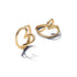 Pandora Essence Gold Plated Organically Shaped Heart Hoop Earrings