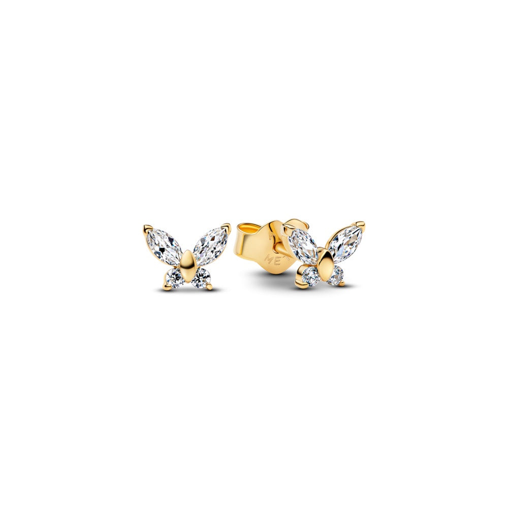 Pandora Gold Plated Butterfly Stud Earrings