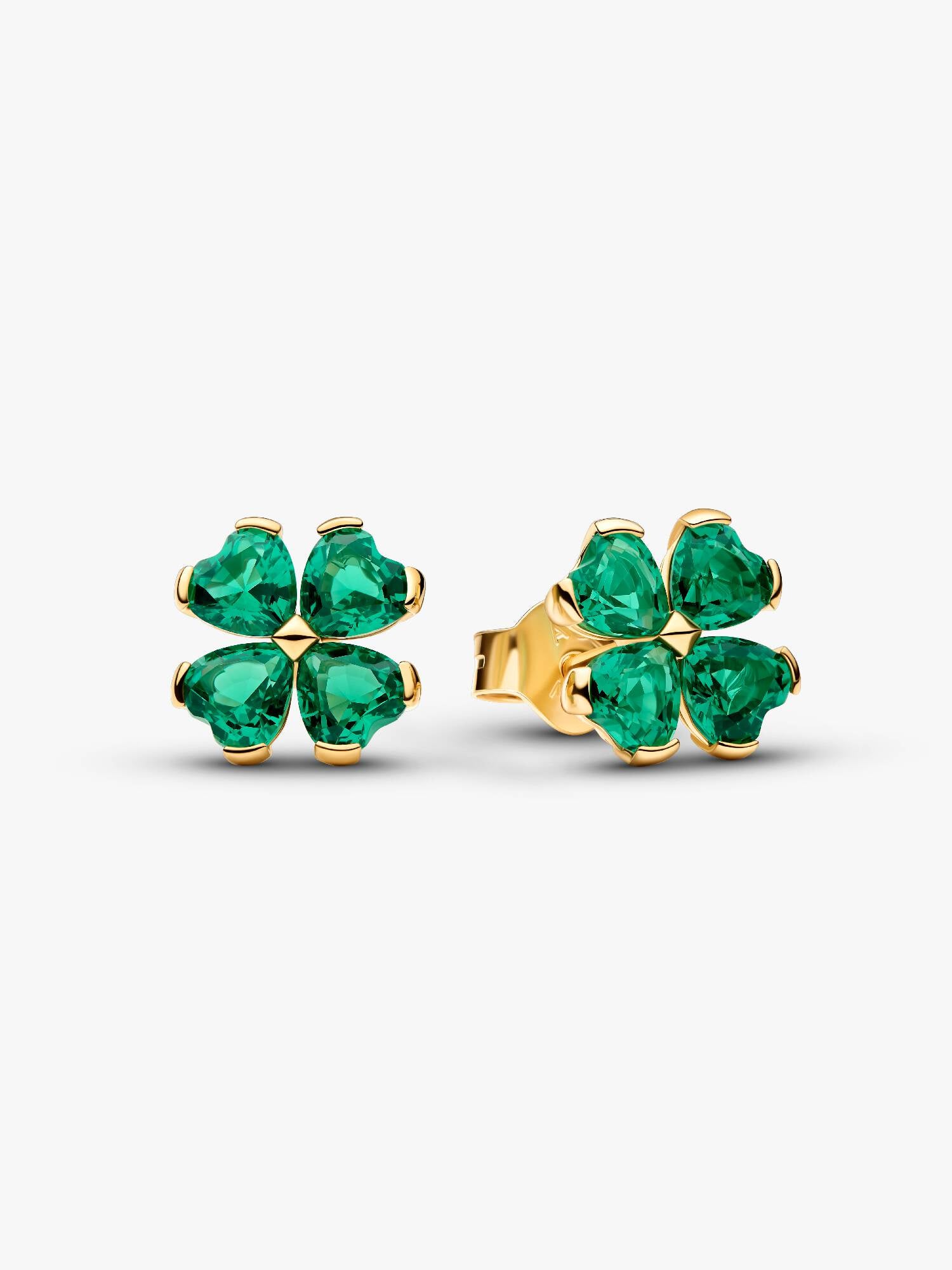 Pandora Green Lucky Clover Stud Earrings